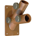 Prime-Line 1 in. Two Position Brown Plastic Flagpole Bracket U 10253